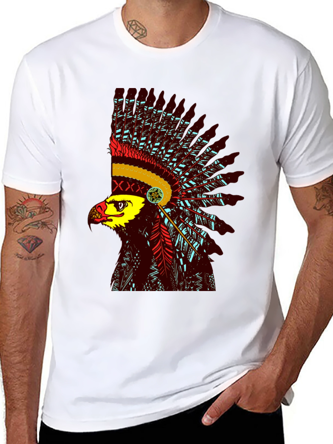 Native American Eagle Headdress T-Shirt