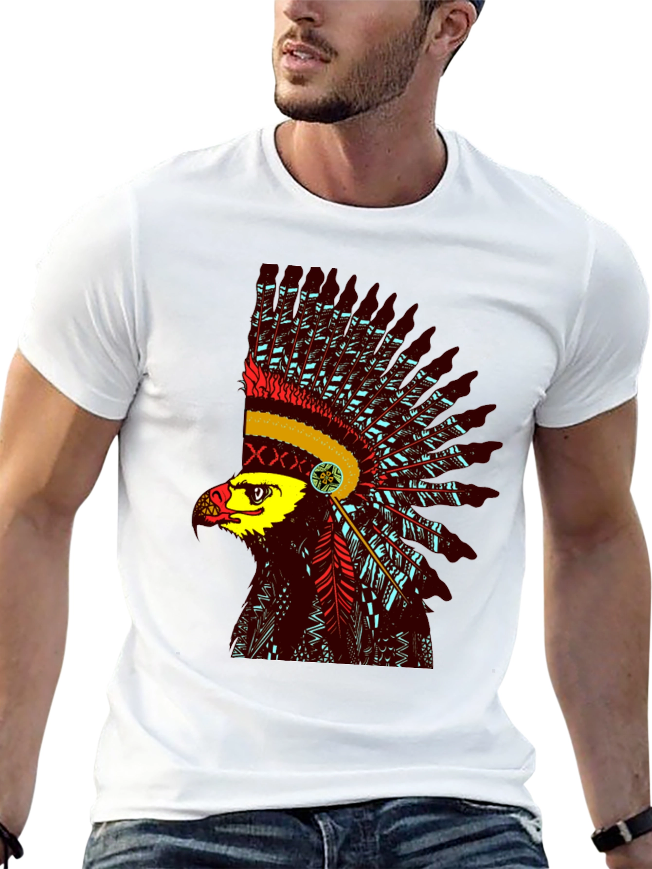 Native American Eagle Headdress T-Shirt