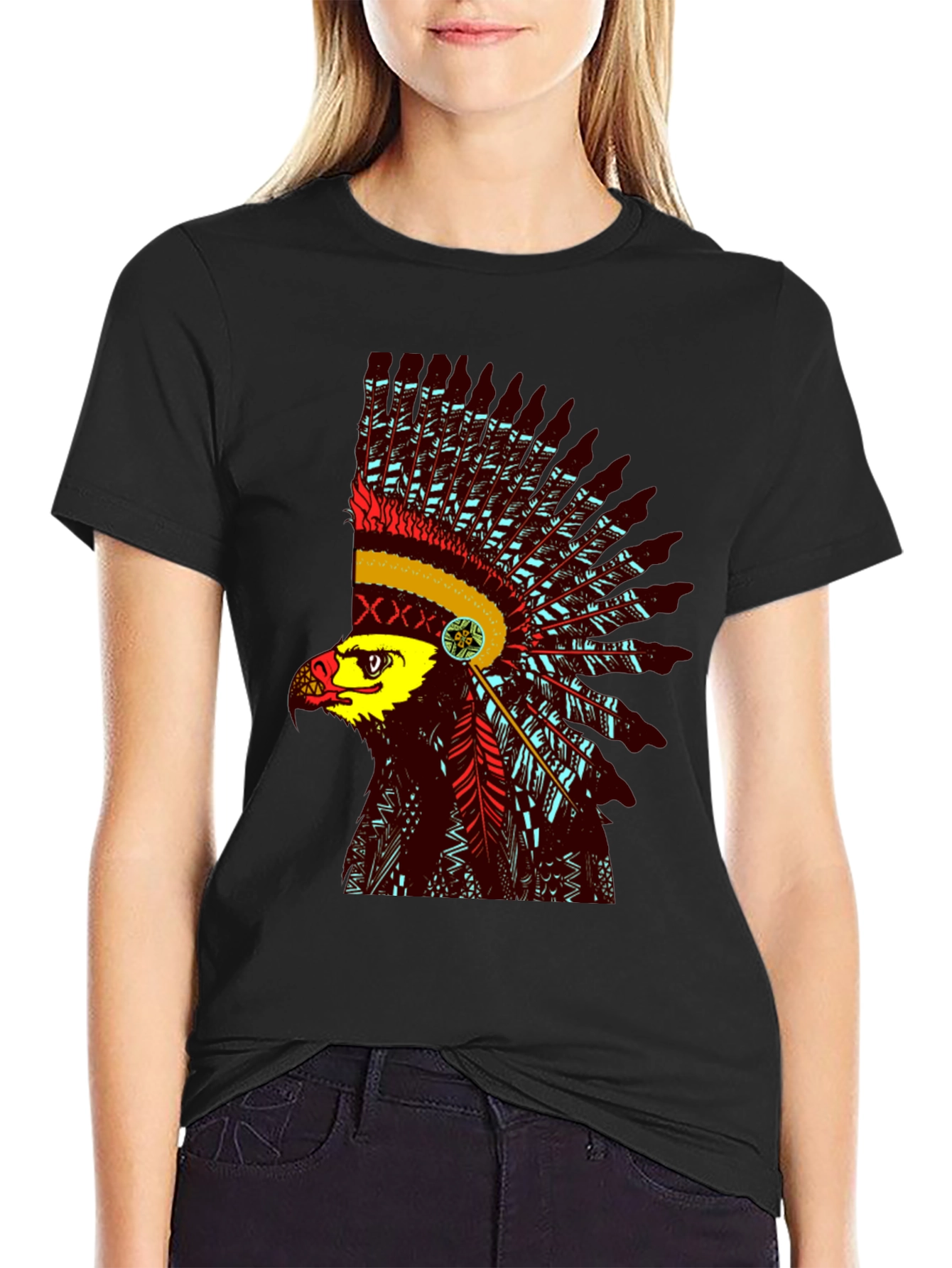 Native American Eagle Headdress T-Shirt