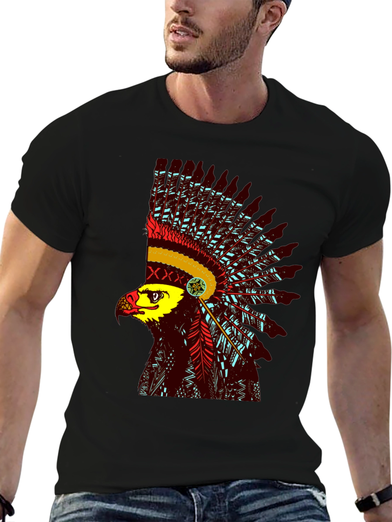 Native American Eagle Headdress T-Shirt