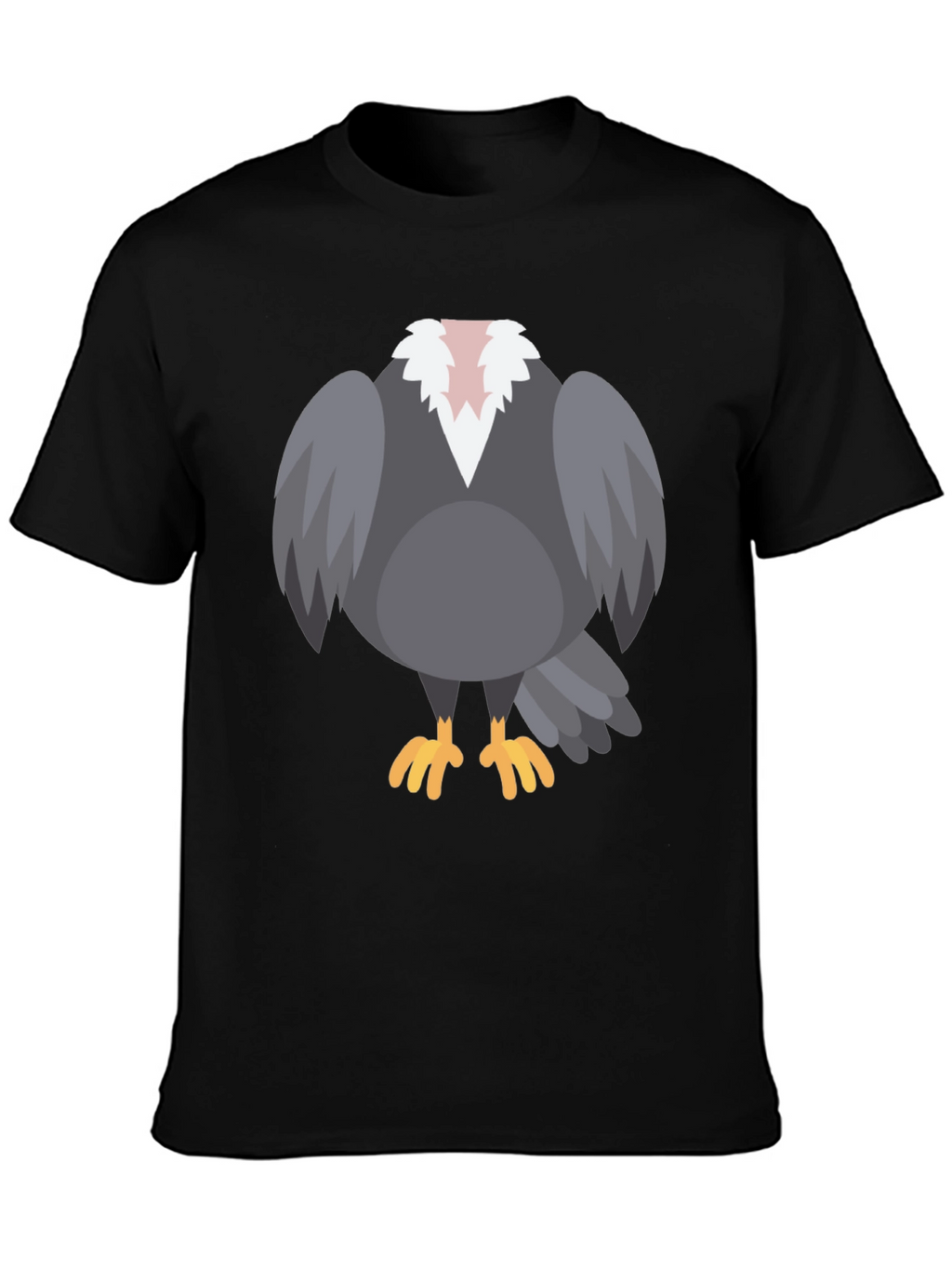 Cartoon Vulture T-Shirt - Black Graphic Tee