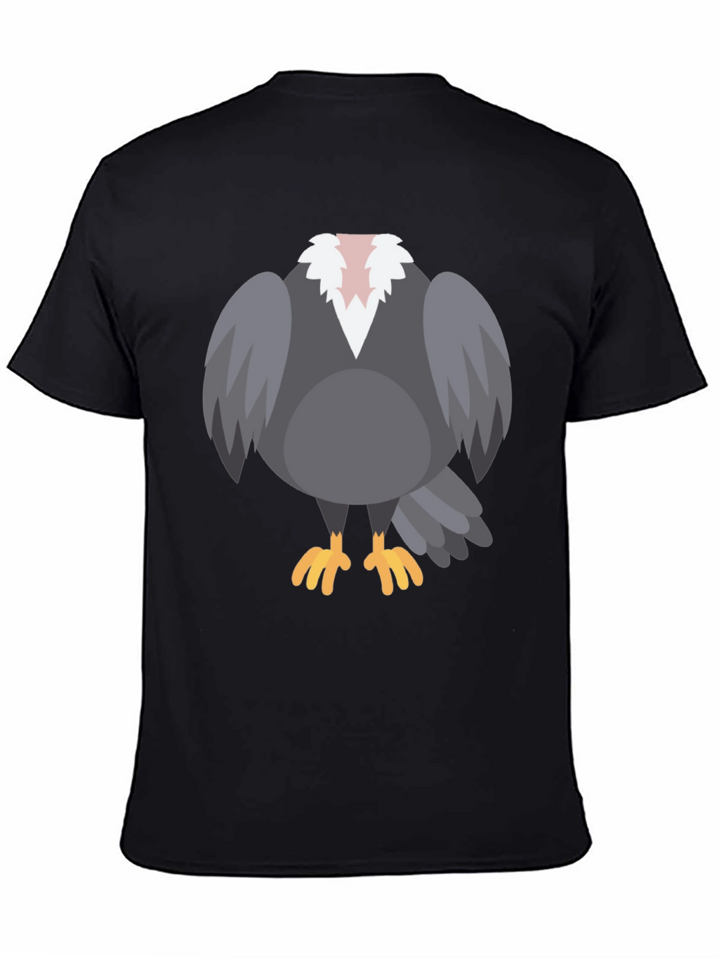 Cartoon Vulture T-Shirt - Black Graphic Tee