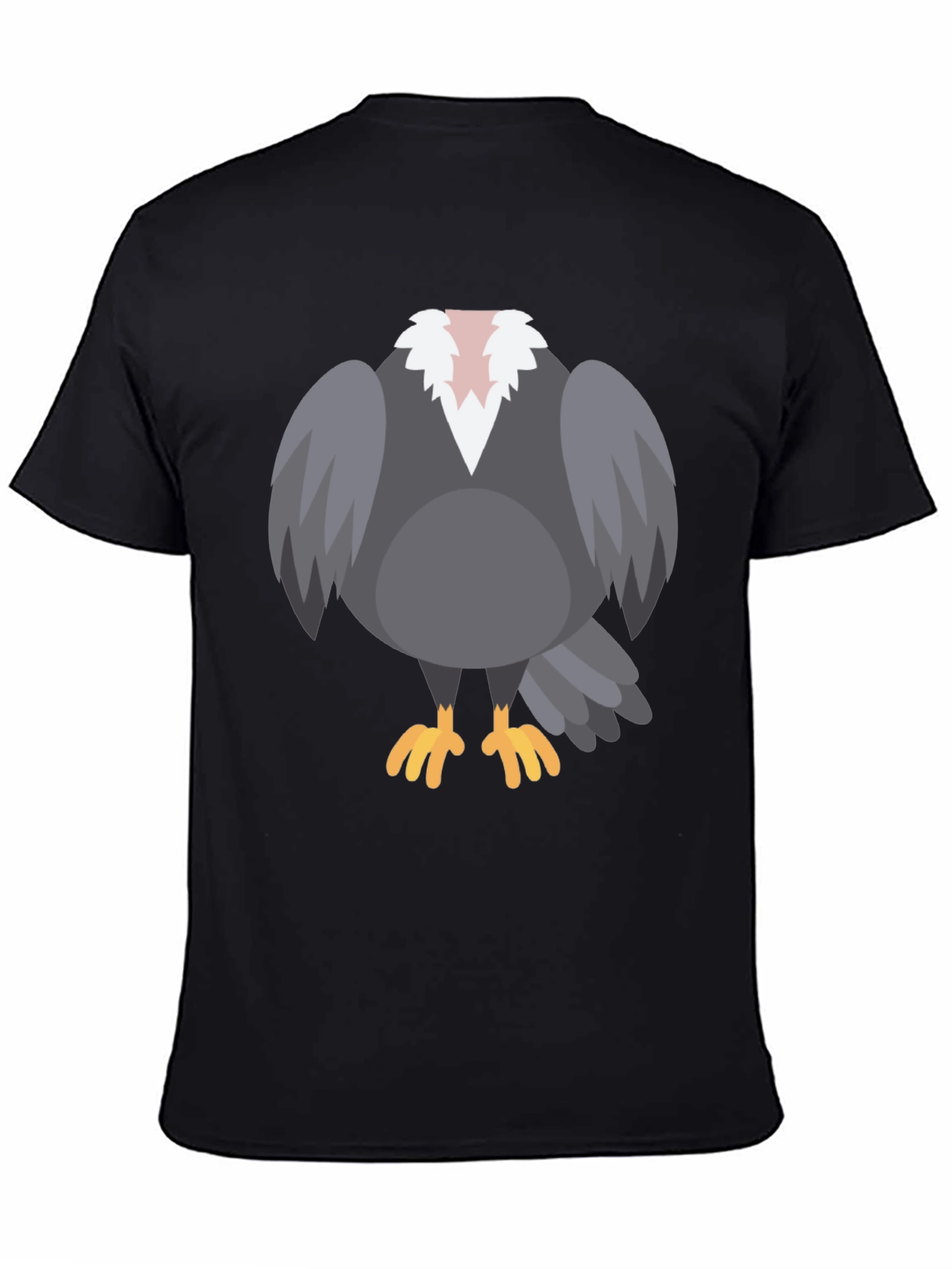 Cartoon Vulture T-Shirt - Black Graphic Tee