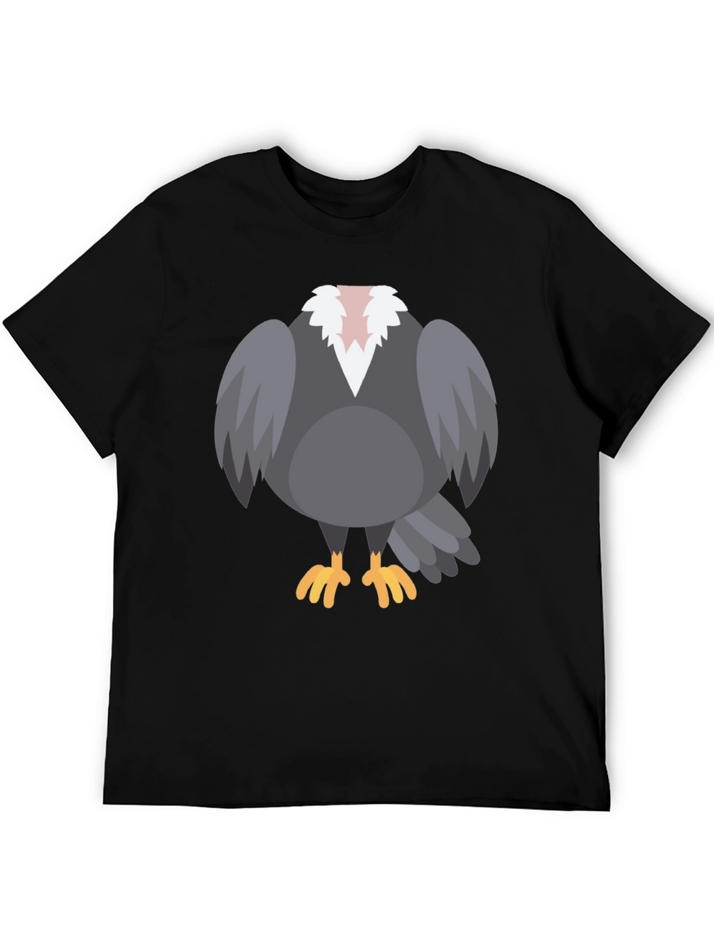 Cartoon Vulture T-Shirt - Black Graphic Tee
