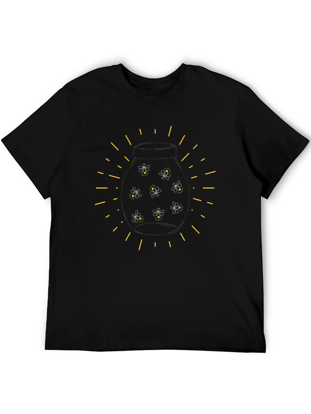 Firefly Jar Graphic Tee - Soft Black Cotton Shirt