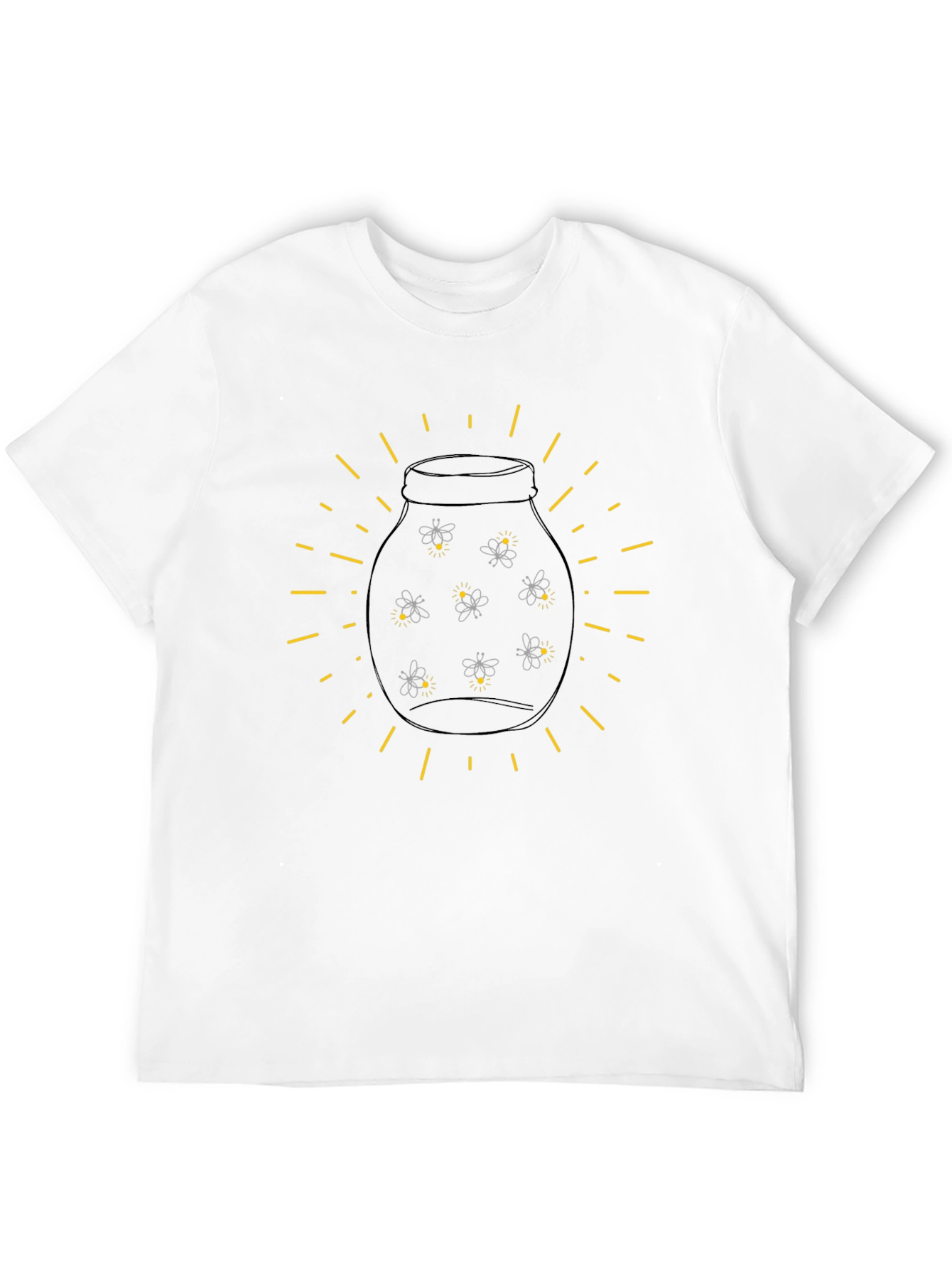 Firefly Jar Graphic Tee - Soft Black Cotton Shirt