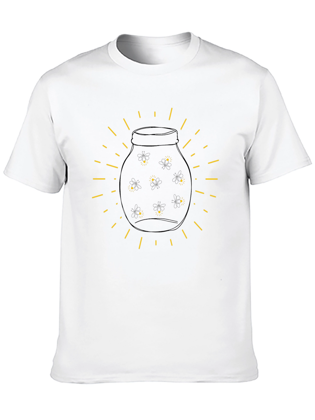 Firefly Jar Graphic Tee - Soft Black Cotton Shirt