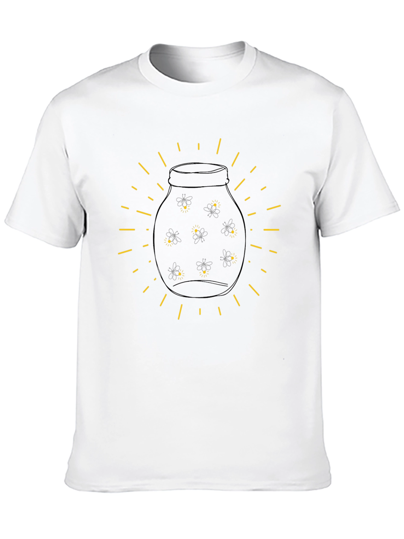 Firefly Jar Graphic Tee - Soft Black Cotton Shirt