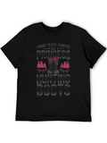 Hunting Boots Graphic Tee - Black Cotton Blend