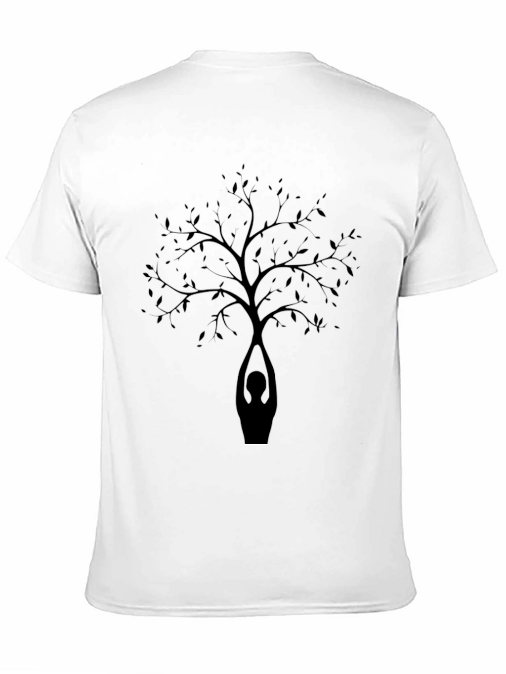 Tree Pose Yoga Graphic Tee - Black Cotton Shirt