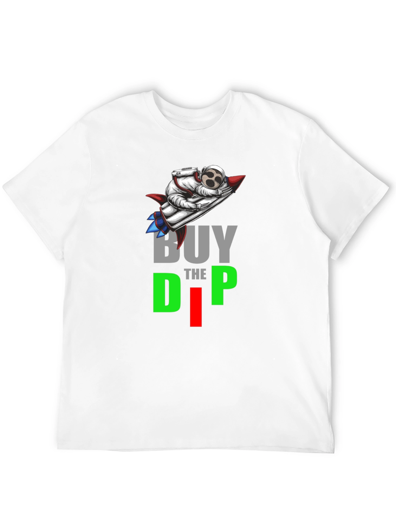 Buy the Dip Crypto Tee - Astronaut Rocket Design