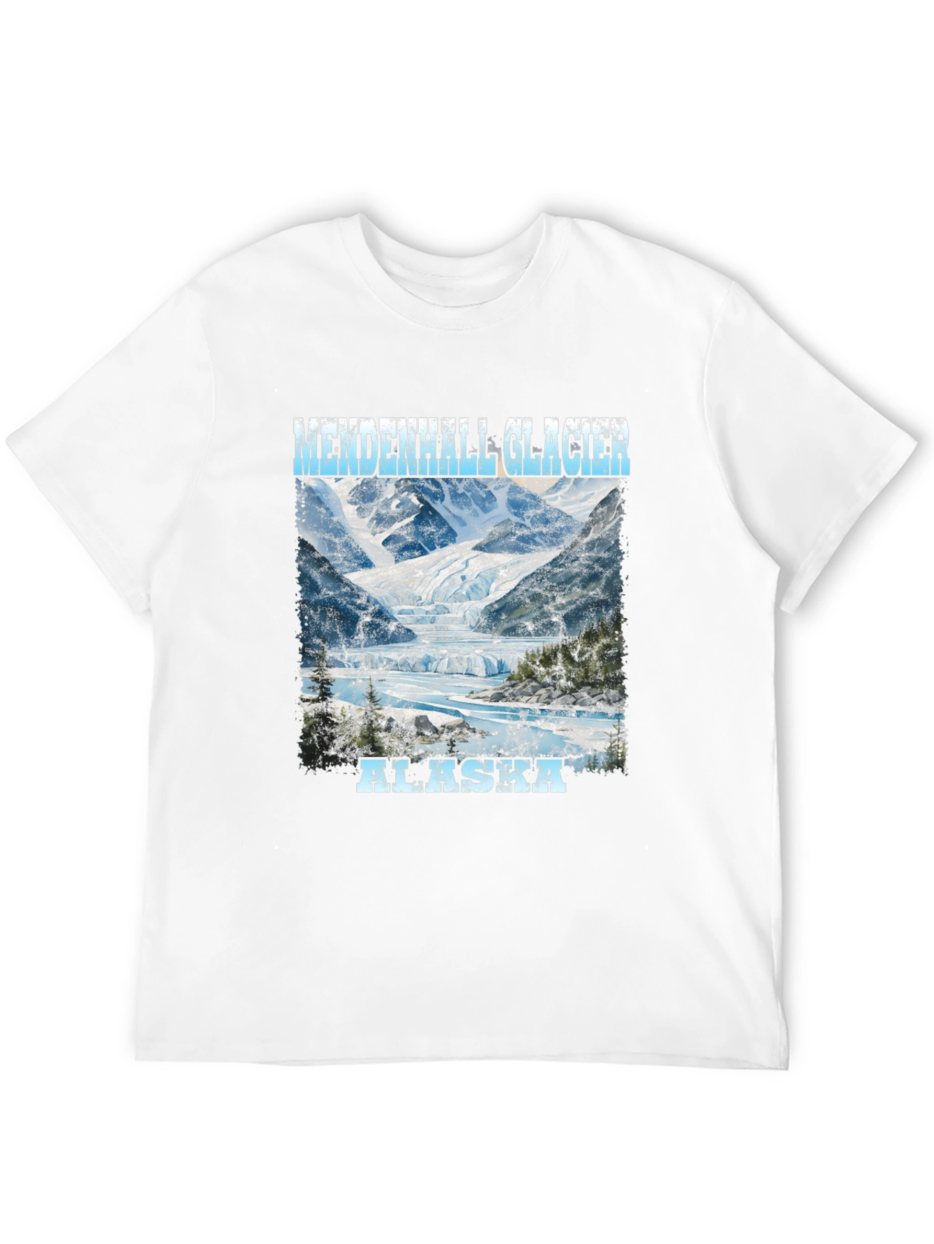 Mendenhall Glacier Alaska Tee - Scenic Print