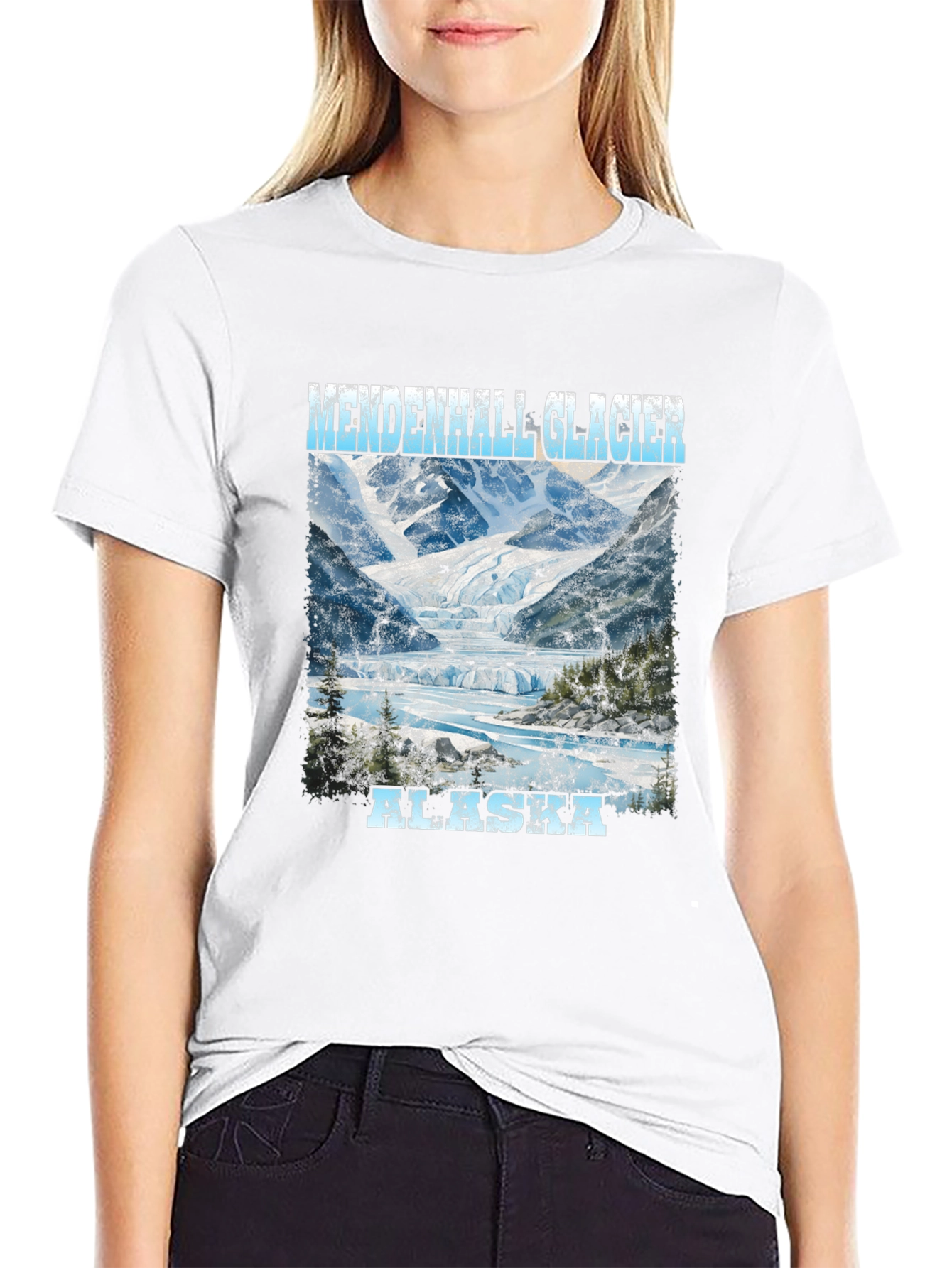 Mendenhall Glacier Alaska Tee - Scenic Print