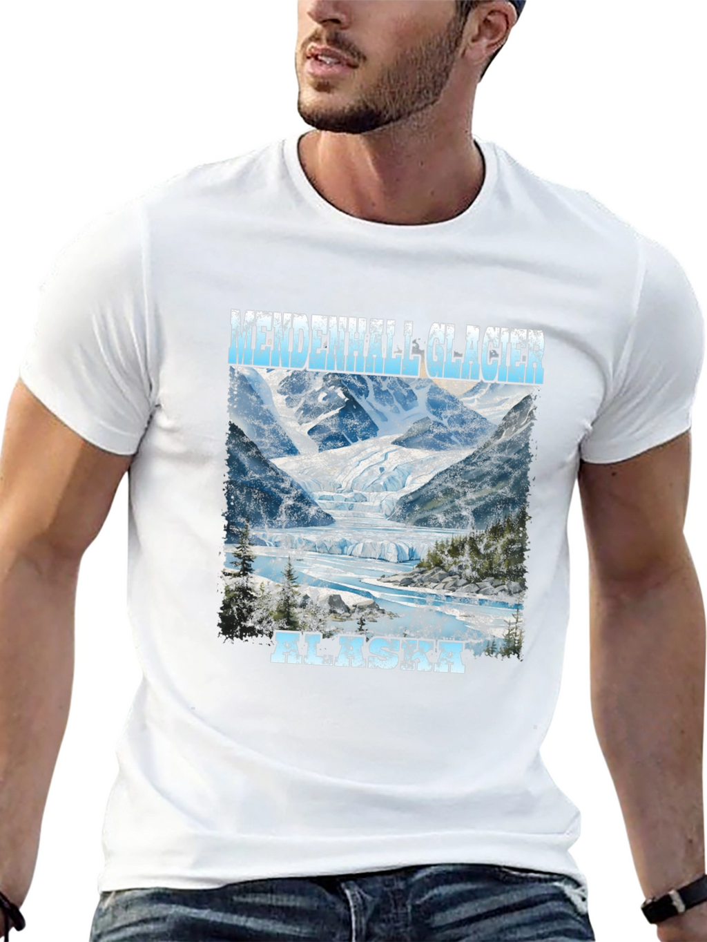 Mendenhall Glacier Alaska Tee - Scenic Print