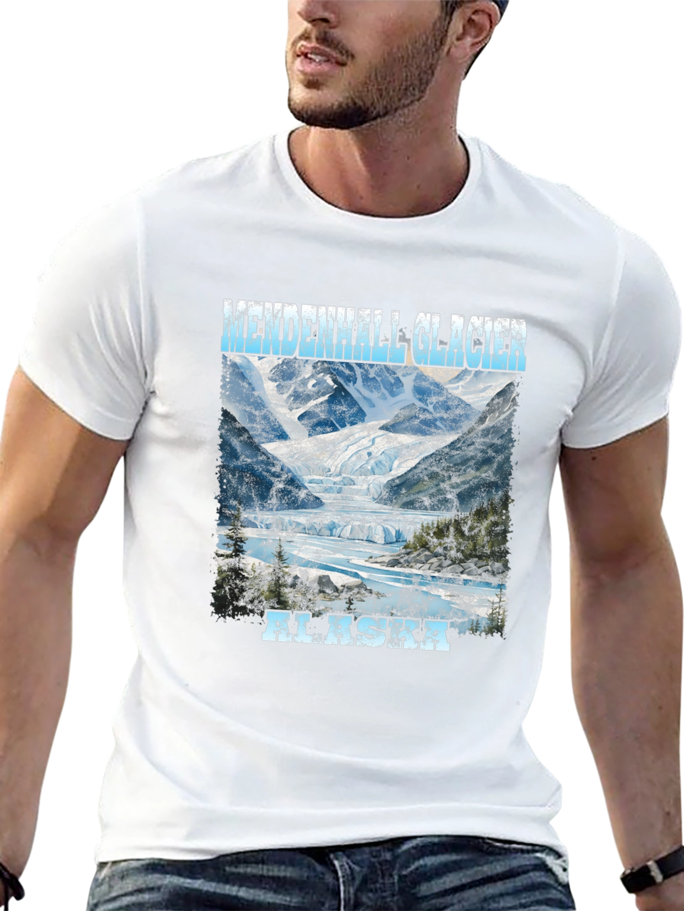 Mendenhall Glacier Alaska Tee - Scenic Print