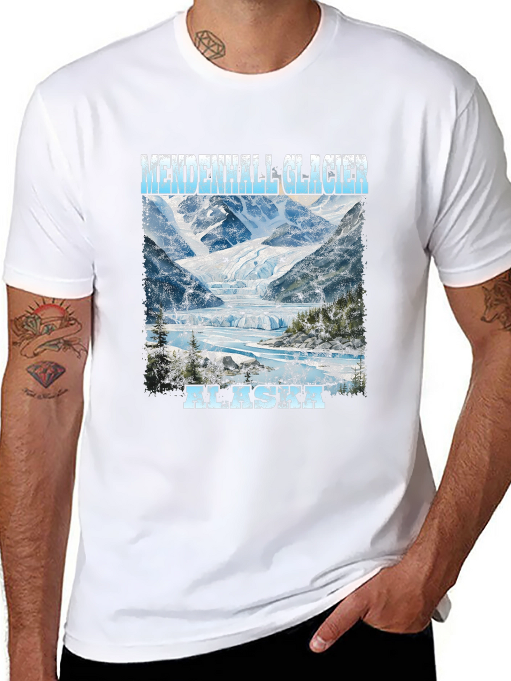 Mendenhall Glacier Alaska Tee - Scenic Print
