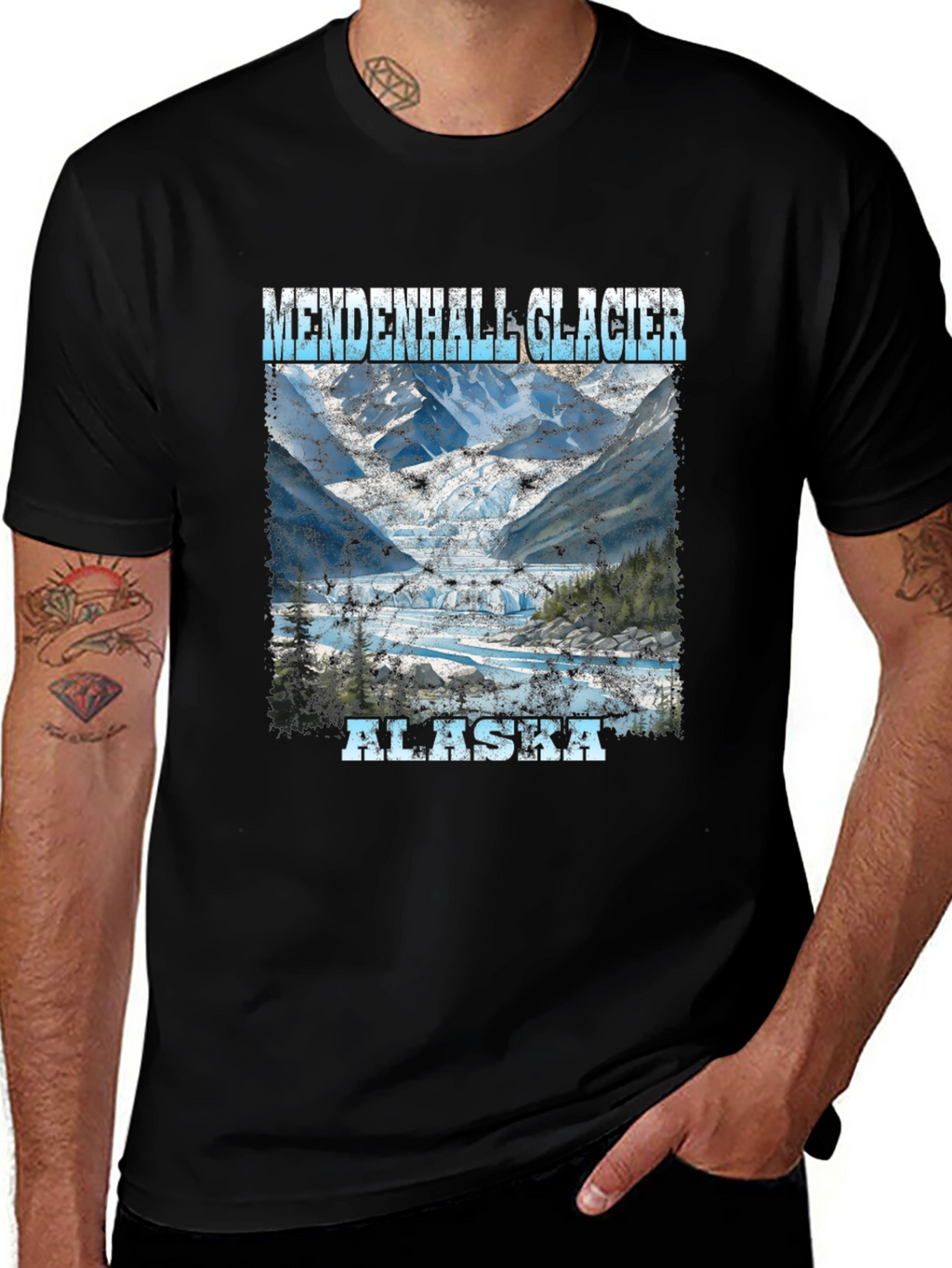 Mendenhall Glacier Alaska Tee - Scenic Print