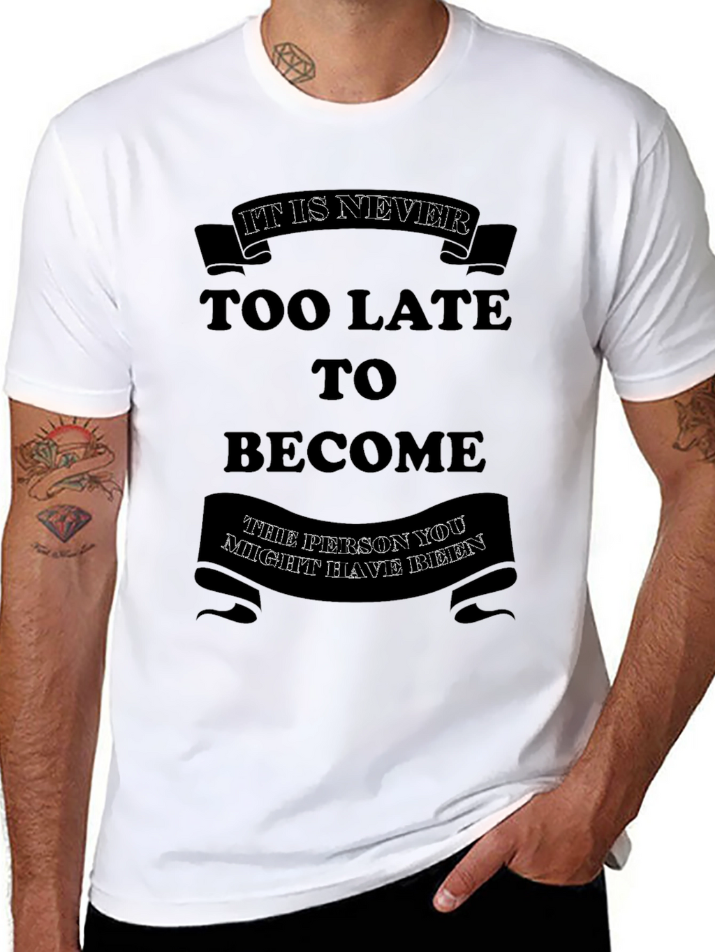 Motivational Graphic T-Shirt - Its Never Too Late