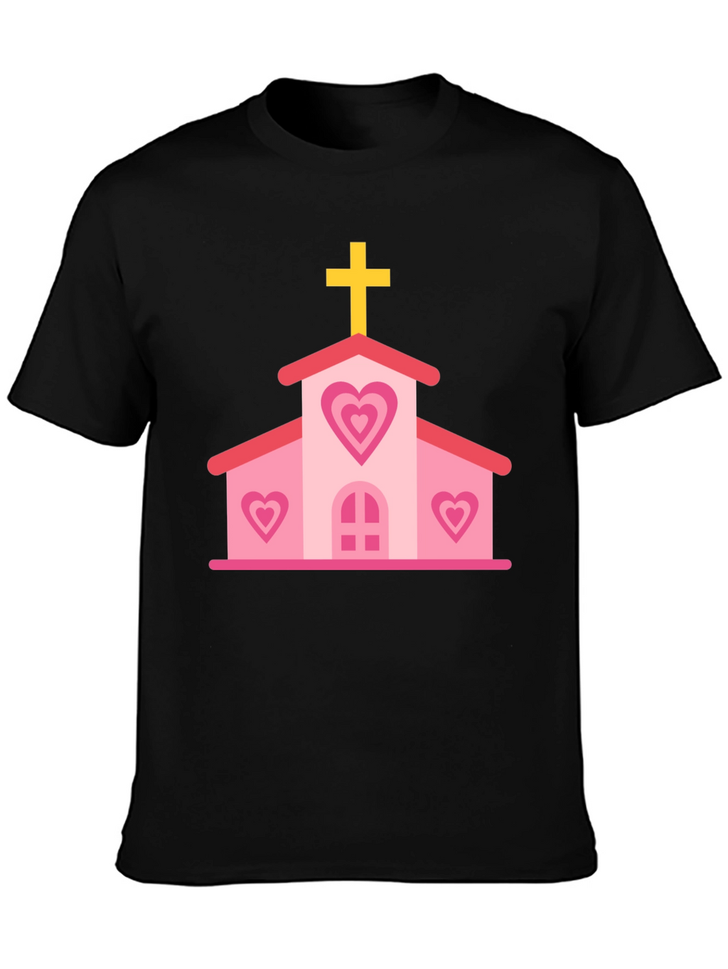 Heart Church Graphic Tee - Black