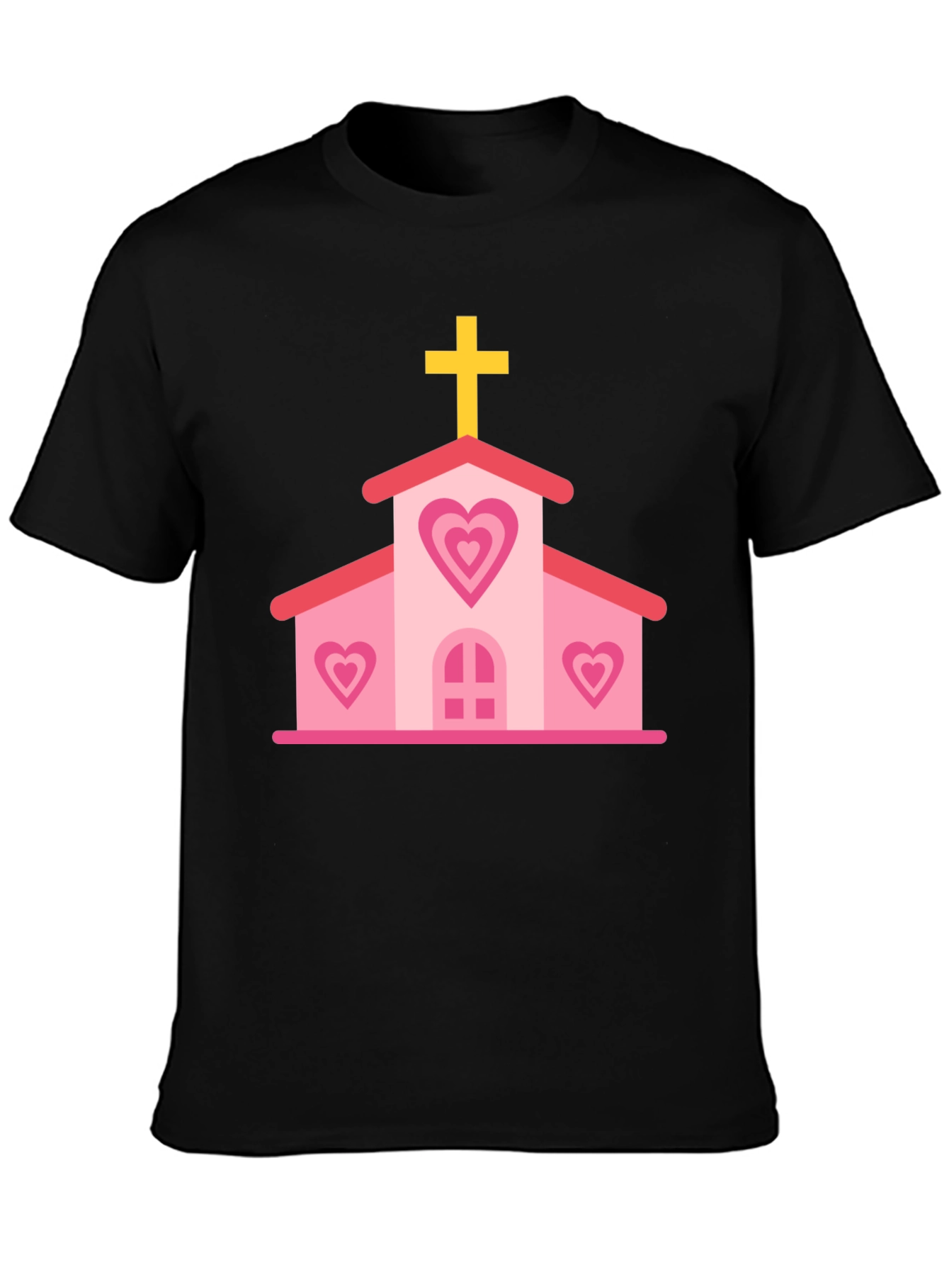 Heart Church Graphic Tee - Black