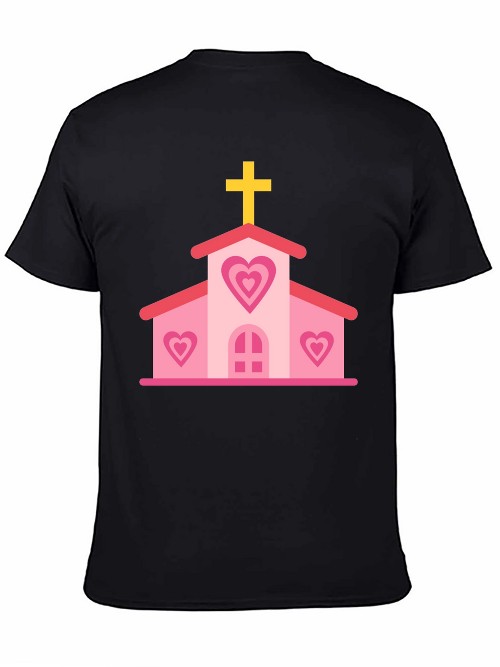 Heart Church Graphic Tee - Black