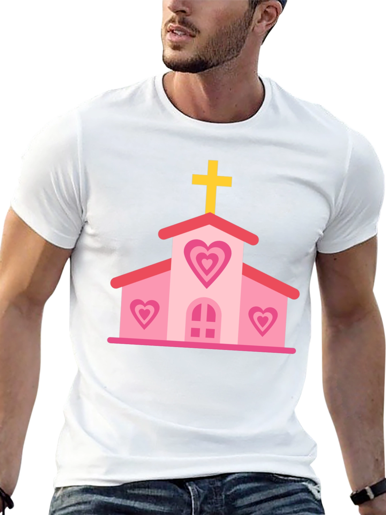 Heart Church Graphic Tee - Black