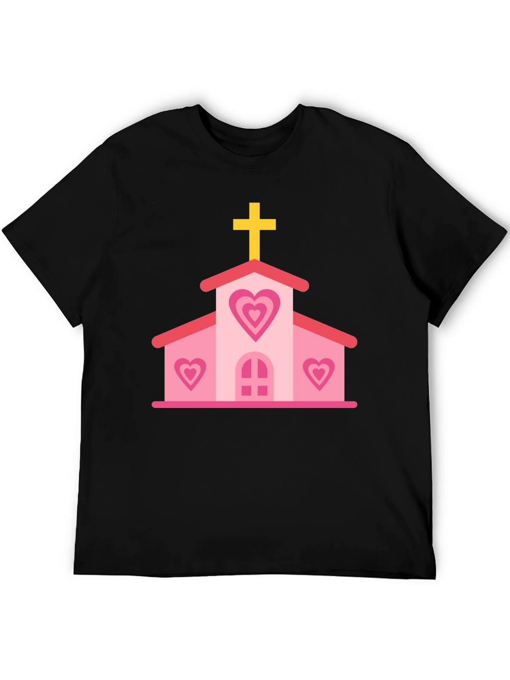 Heart Church Graphic Tee - Black
