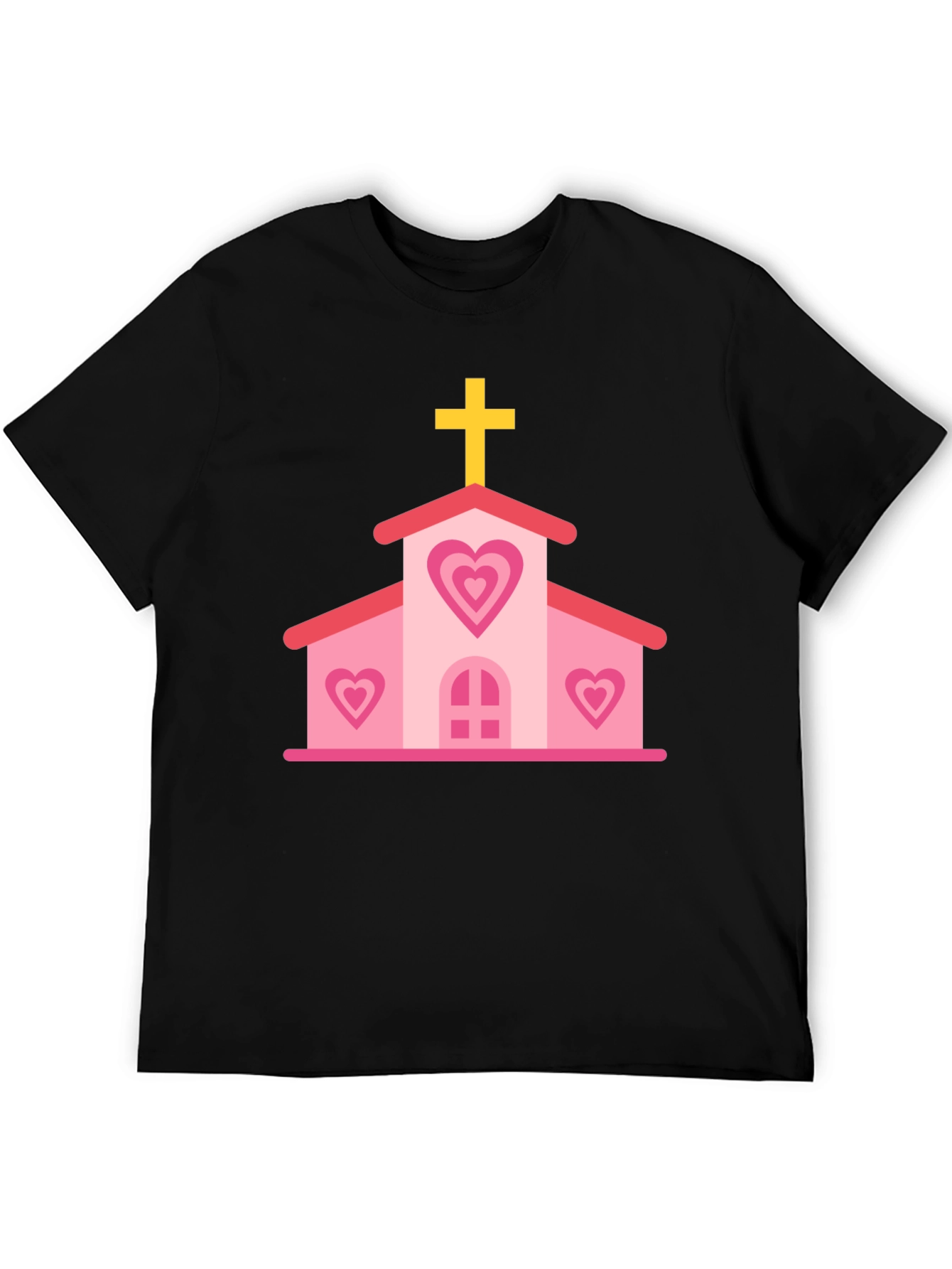 Heart Church Graphic Tee - Black