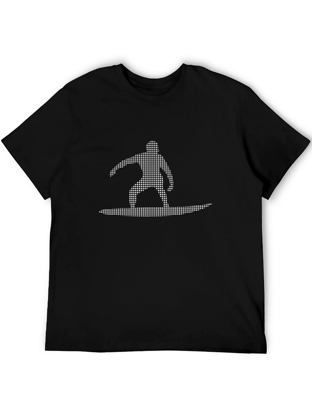 Surfer Graphic Tee - Black Cotton Casual Top