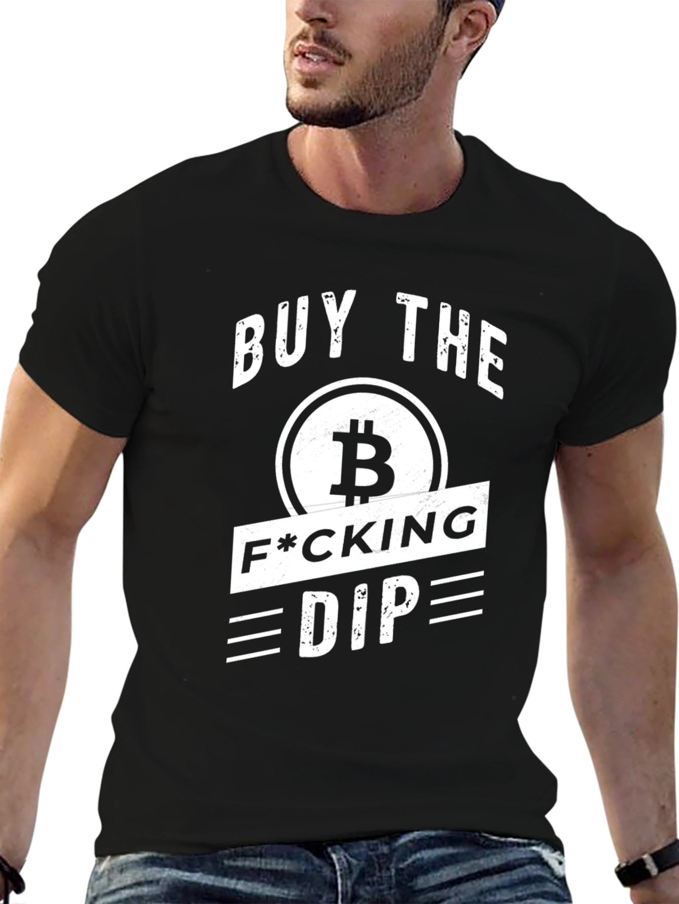 Buy the Dip Crypto Bitcoin Black T-Shirt