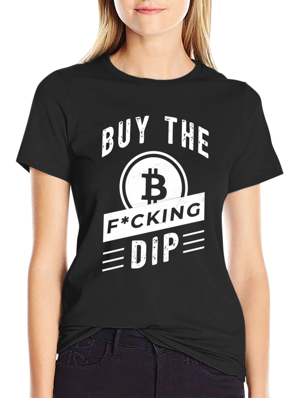 Buy the Dip Crypto Bitcoin Black T-Shirt