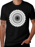 Black Tee with Mandala Design