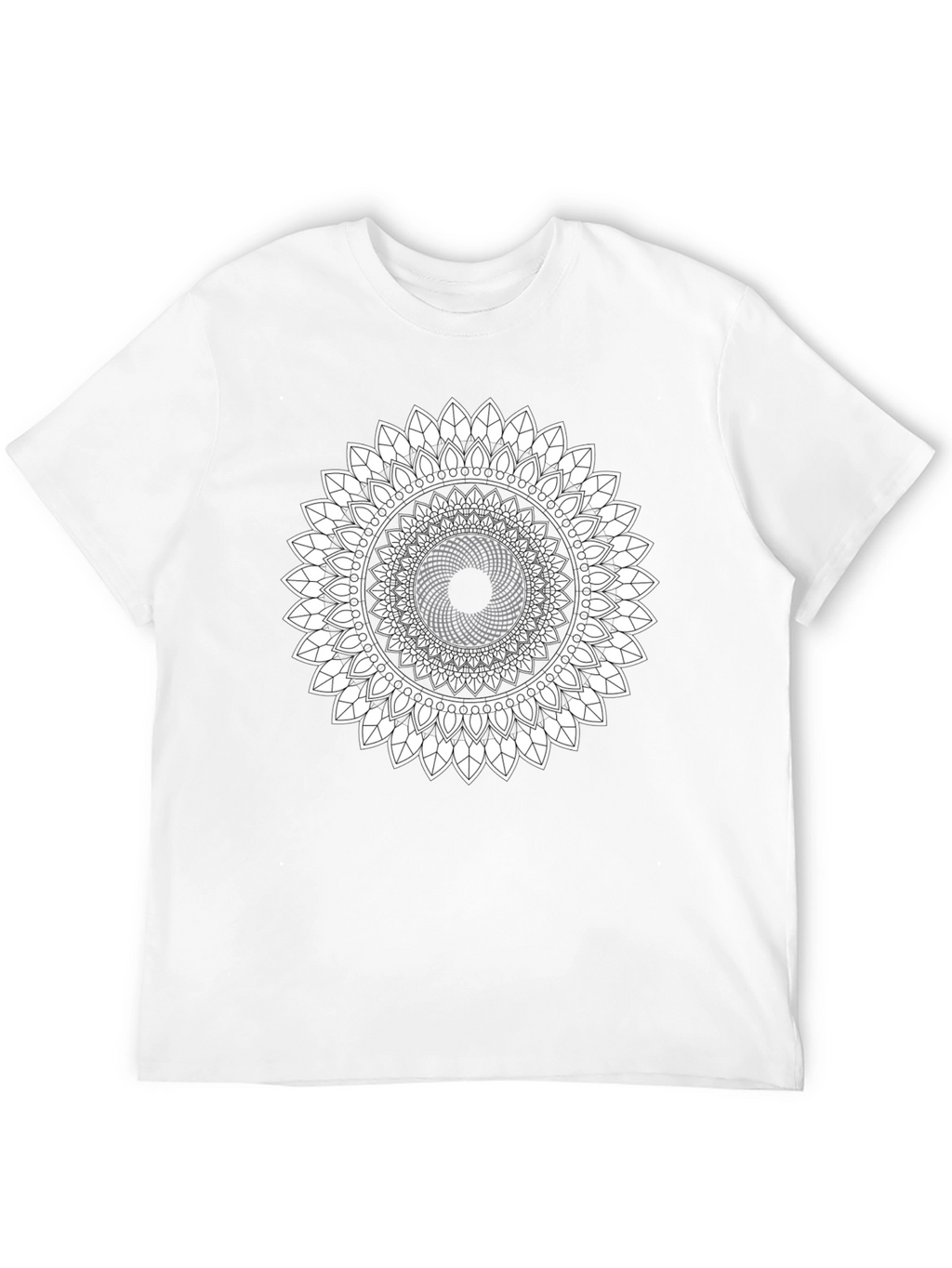 Black Tee with Mandala Design