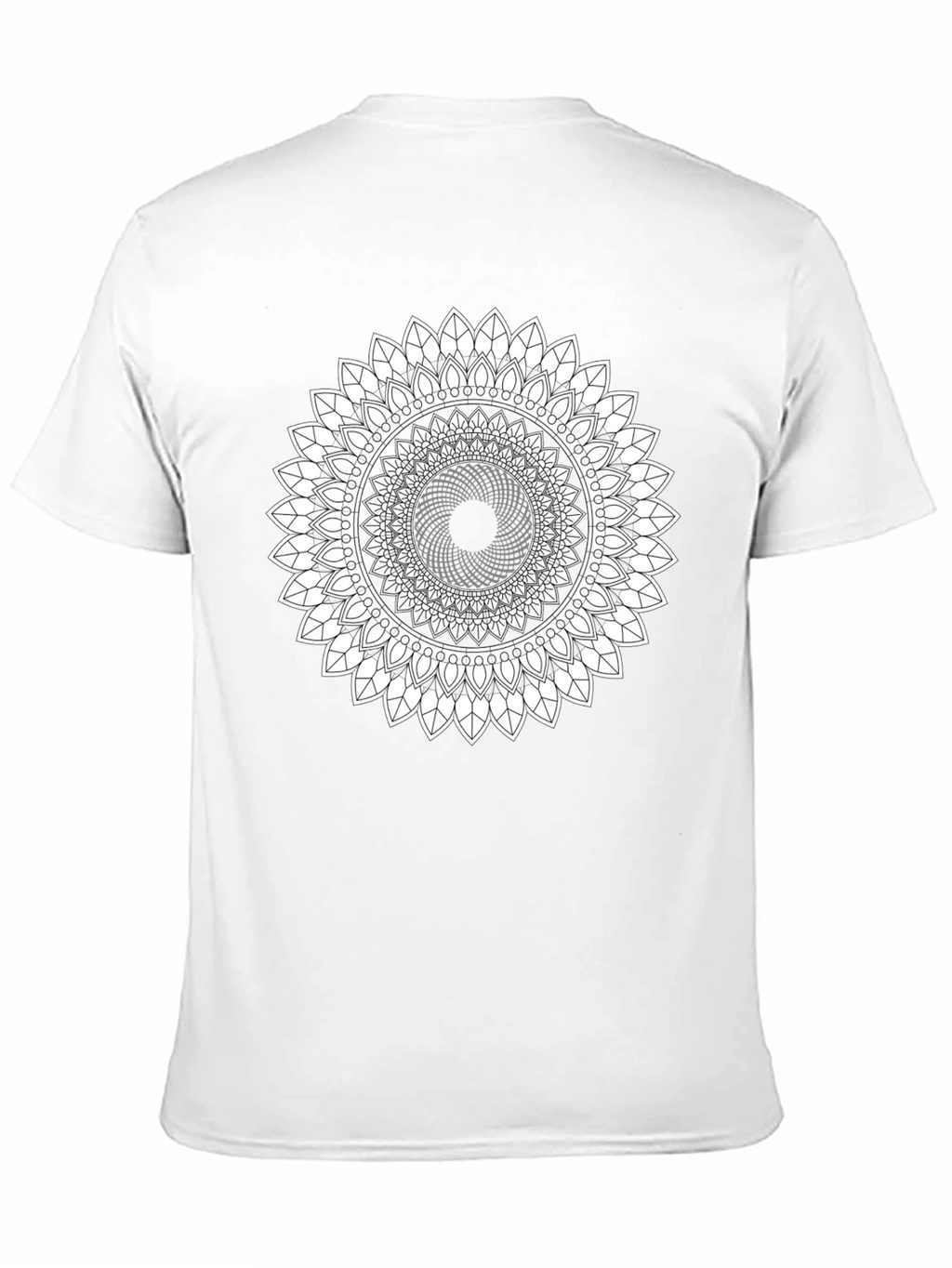 Black Tee with Mandala Design