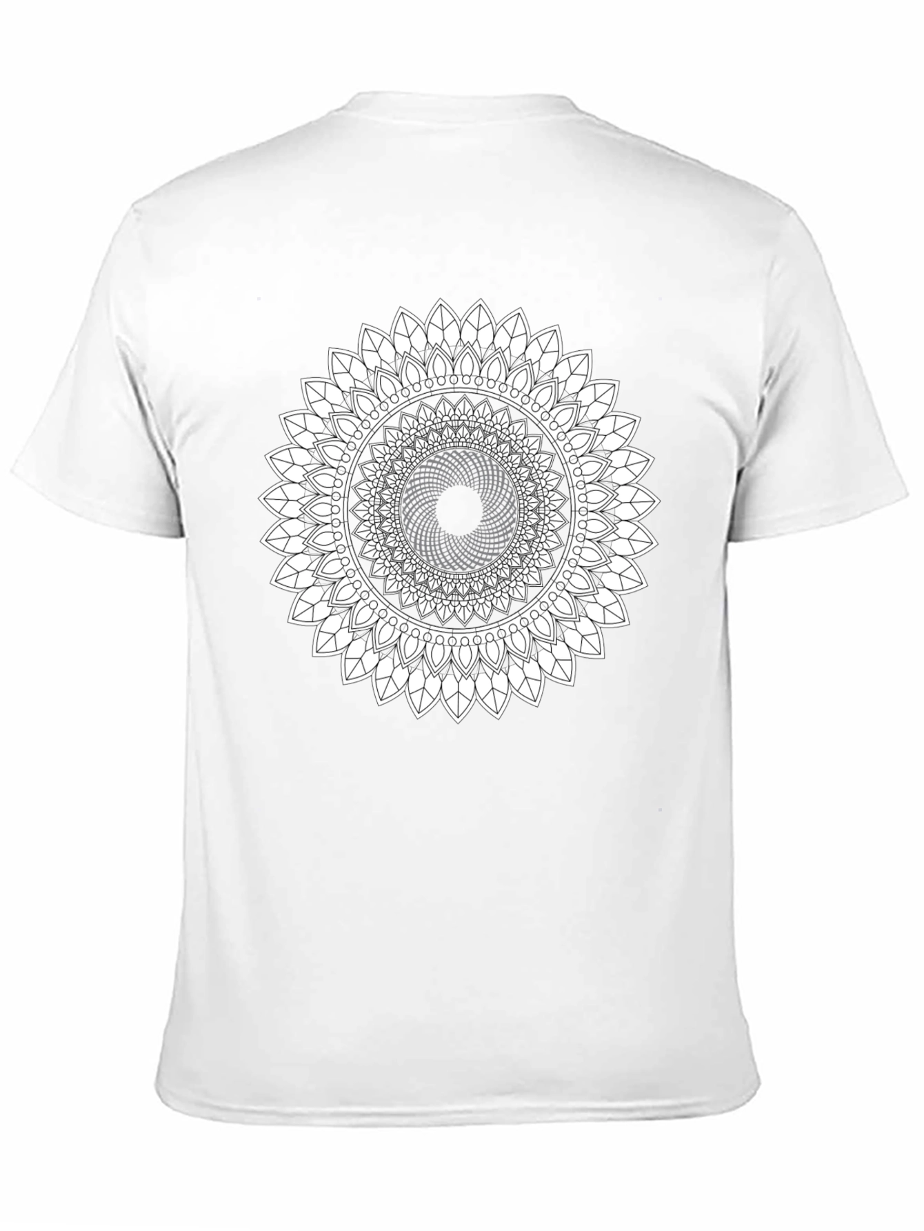 Black Tee with Mandala Design