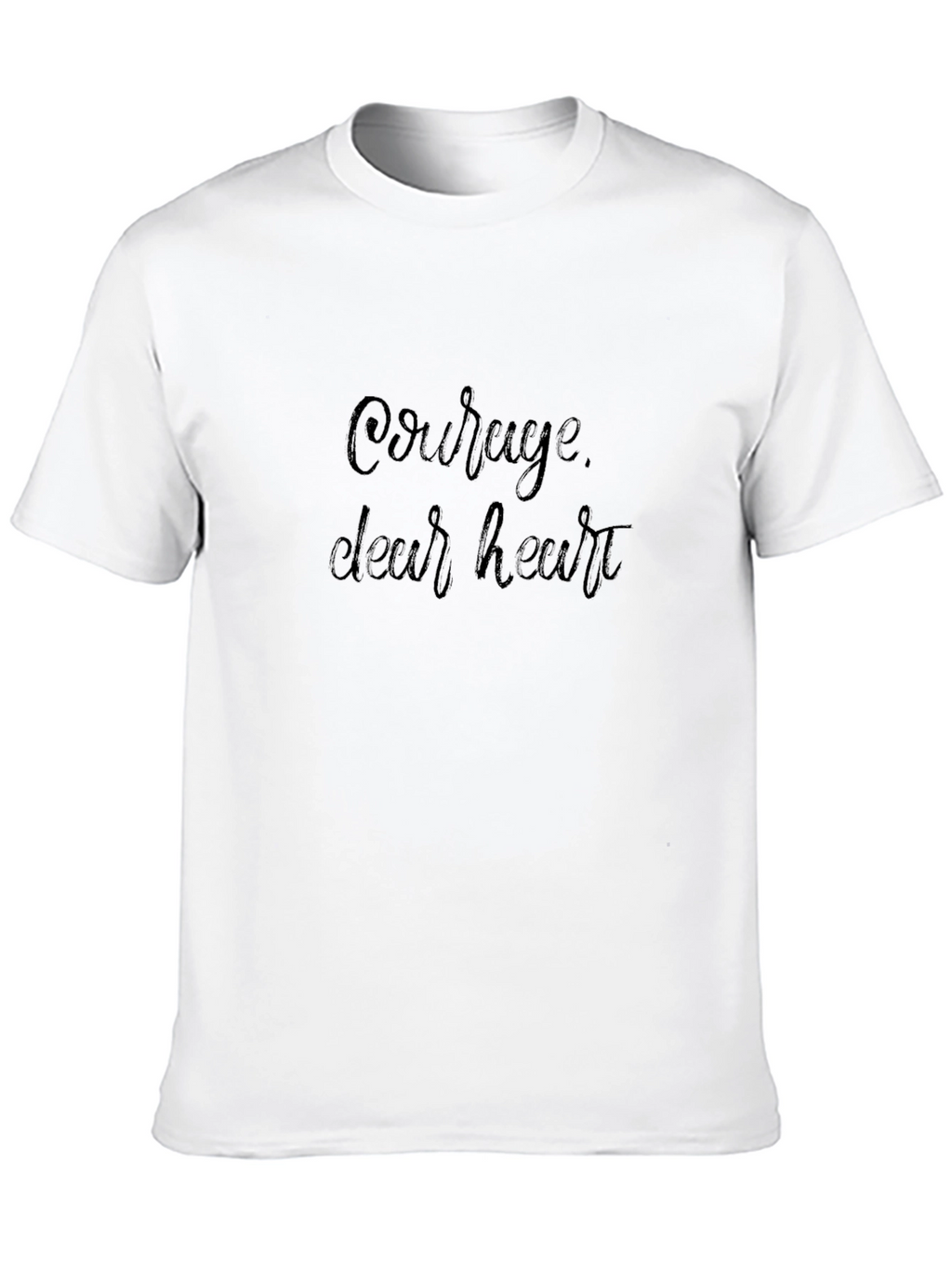 Courage Dear Heart Graphic Tee - Soft Black T-Shirt