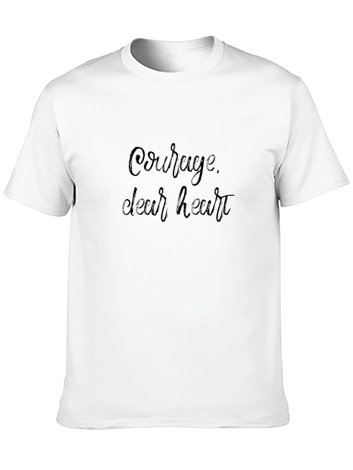 Courage Dear Heart Graphic Tee - Soft Black T-Shirt