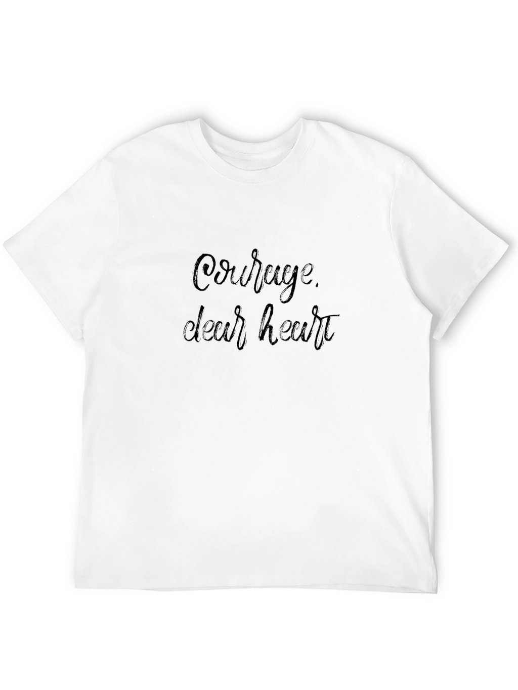 Courage Dear Heart Graphic Tee - Soft Black T-Shirt