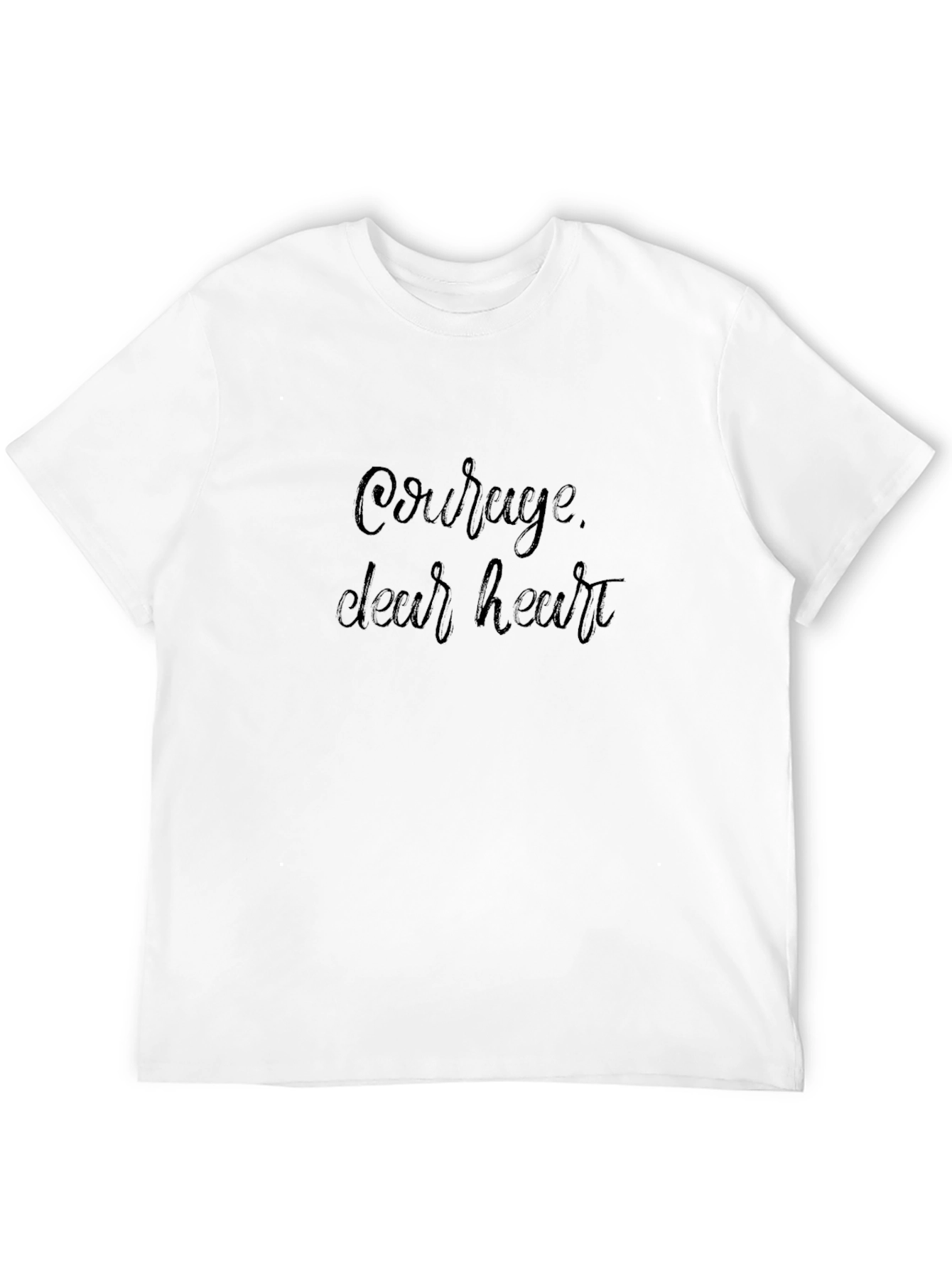 Courage Dear Heart Graphic Tee - Soft Black T-Shirt