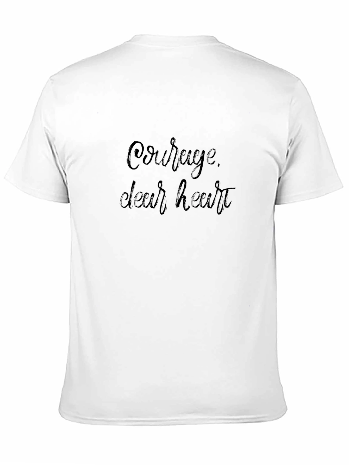 Courage Dear Heart Graphic Tee - Soft Black T-Shirt