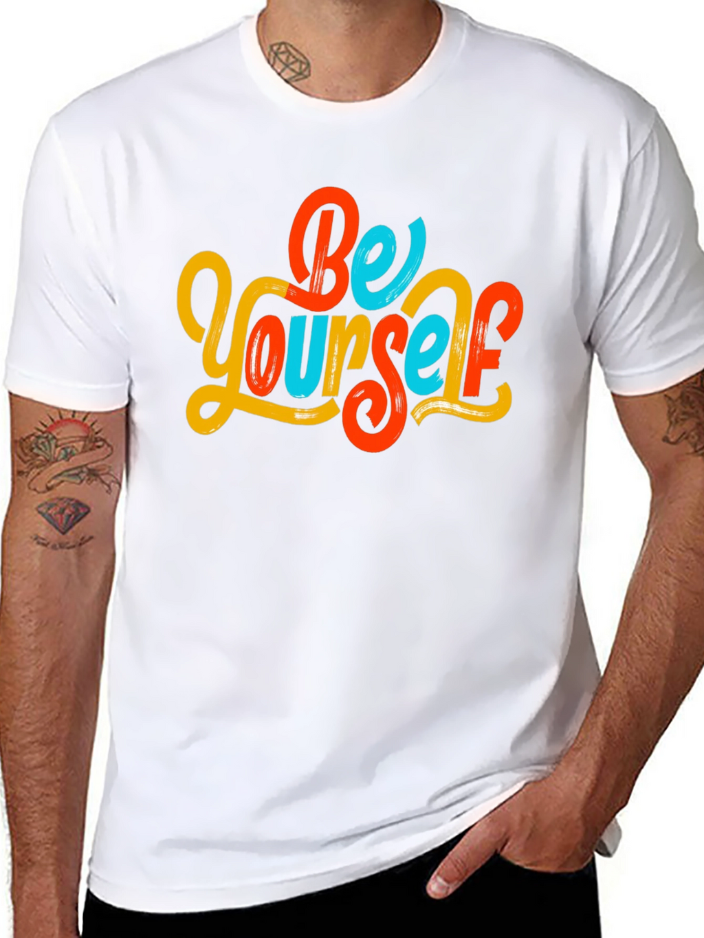 Be Yourself Graphic Tee - Mens Black T-Shirt