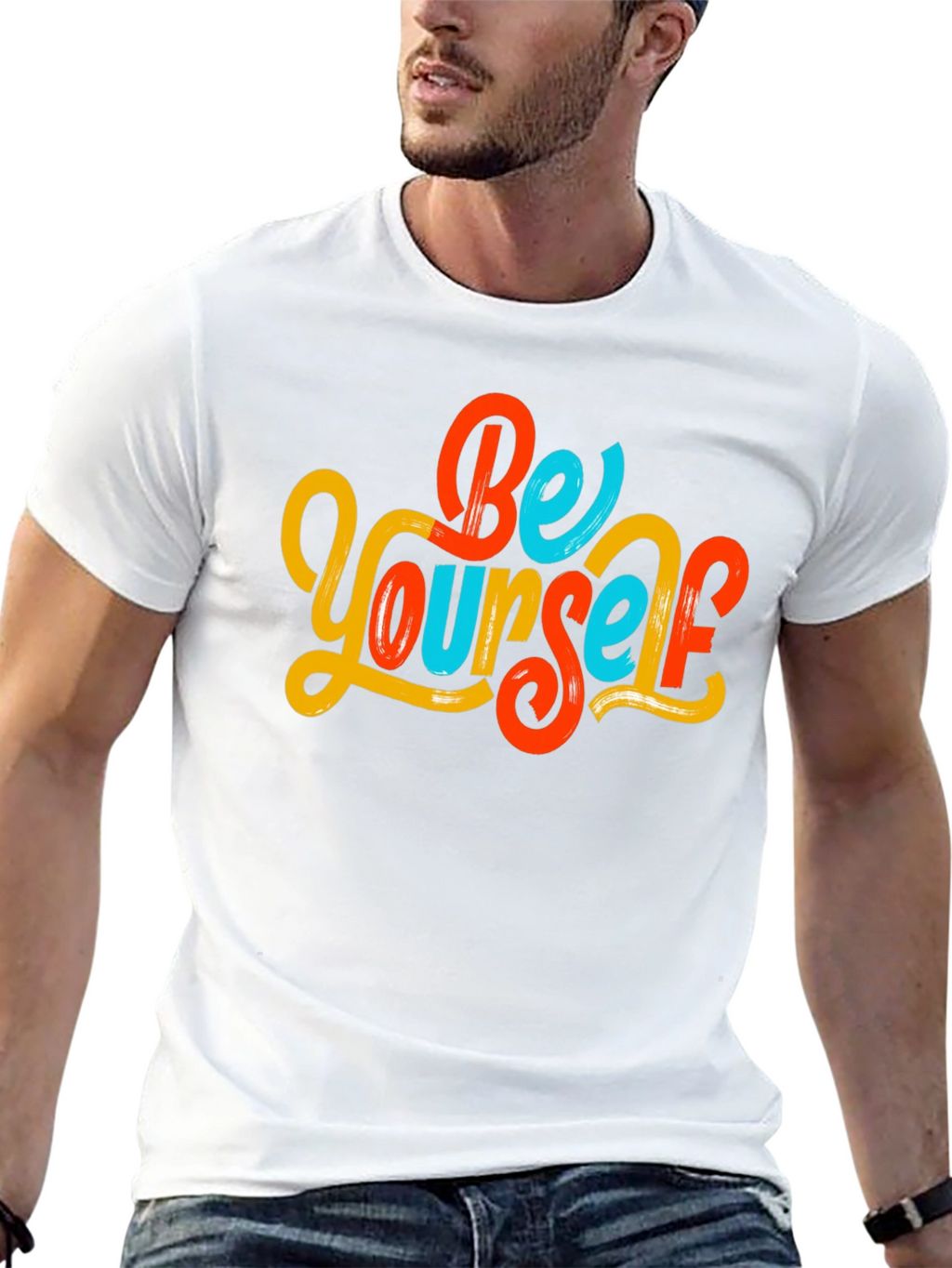 Be Yourself Graphic Tee - Mens Black T-Shirt