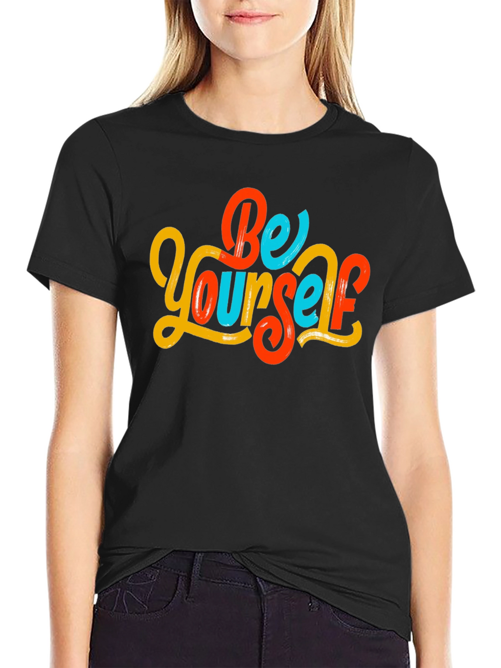 Be Yourself Graphic Tee - Mens Black T-Shirt