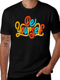 Be Yourself Graphic Tee - Mens Black T-Shirt