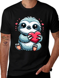 Sloth with Heart Graphic Tee