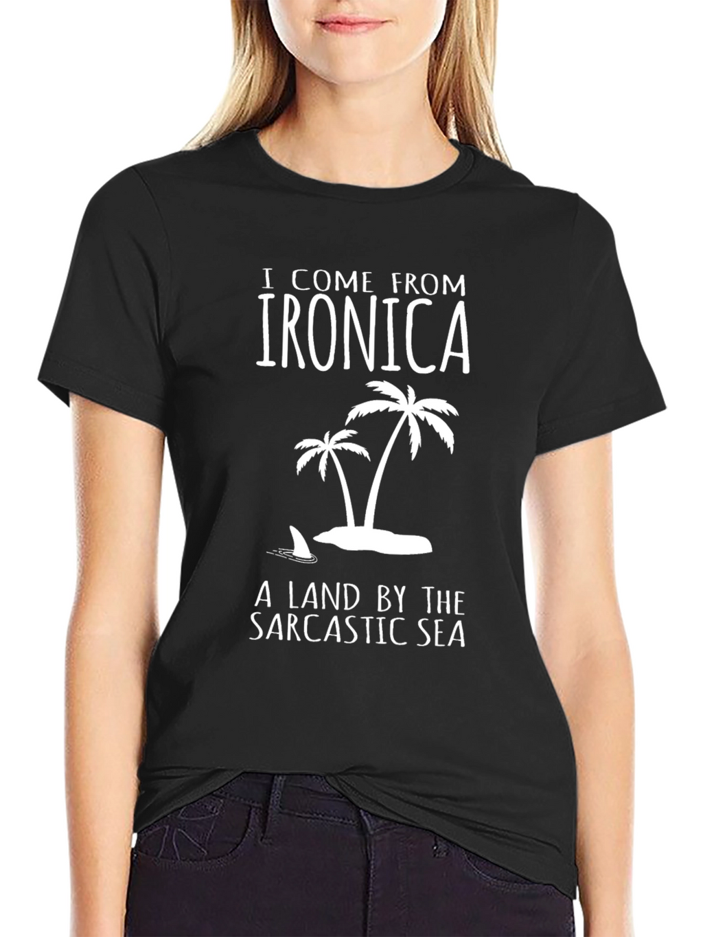 Ironic Island Graphic Tee - Sarcastic Sea T-Shirt
