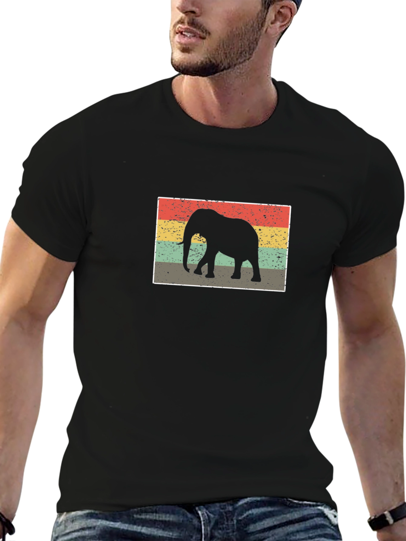 Retro Elephant T-Shirt - Vintage Style