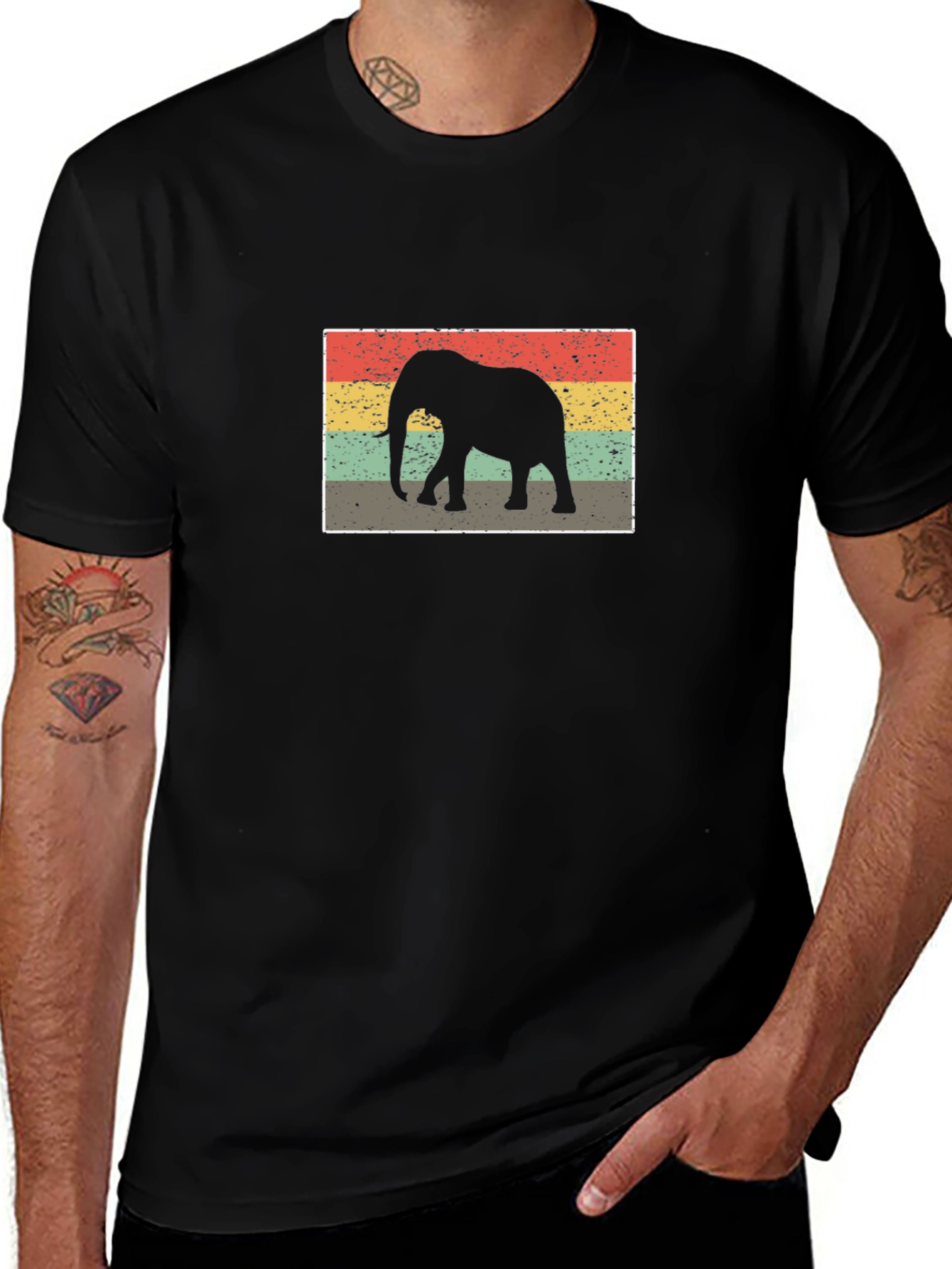 Retro Elephant T-Shirt - Vintage Style