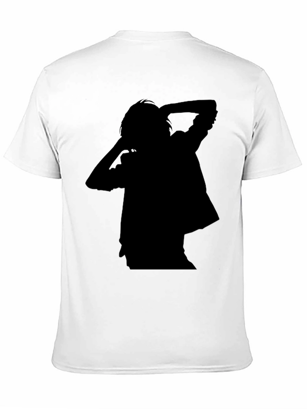 Mens Black T-Shirt with Silhouette Design