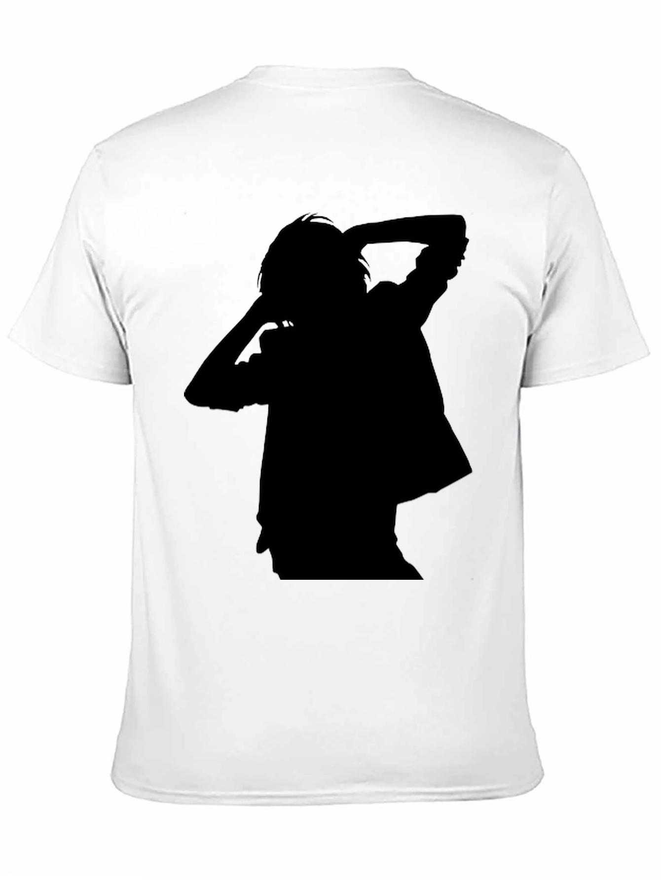 Mens Black T-Shirt with Silhouette Design